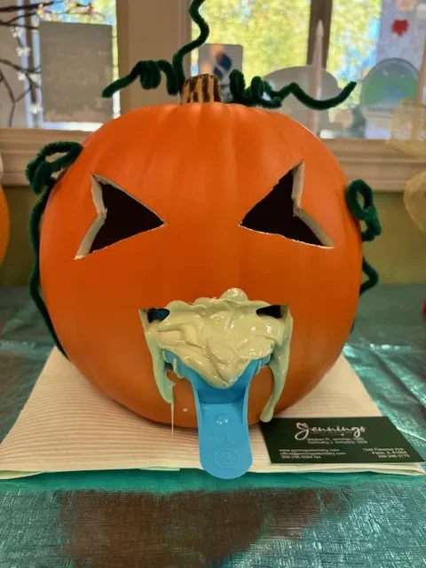 Decorated pumpkin