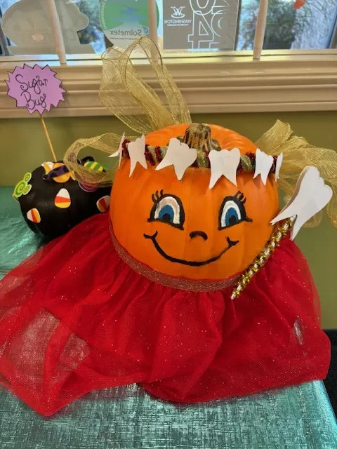 Decorated pumpkin